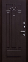 миниатюра - металлическая дверь в квартиру с тремя петлями отделана порошковым напылением - МД-201 - kv047-2